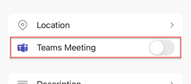 Teams meetings slider dial