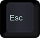 Escape key on keyboard