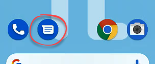 Message App icon on home screen