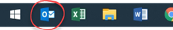 Outlook taskbar
