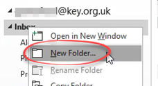 Right click, new folder