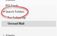 Search Folders in folder pane