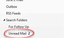 Unread Mail in Search Folders