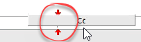 Arrows showing where a field will be placed in Outlook