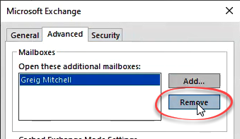 Remove email account