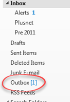 message stuck in outbox