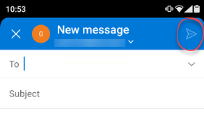 New email in Outlook App