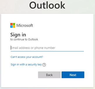 Sign in to the Outlook Web App