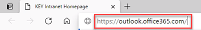 Outlook Web App URL in address bar