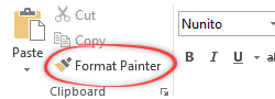 Format painter button
