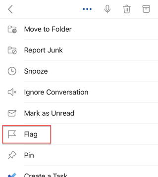 Flag icon in email mail