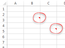 Comments in cell example