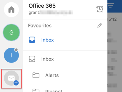 Add mailbox button in Outlook App