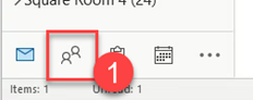 People/Contacts button in Outlook