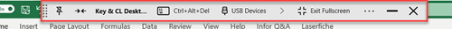 VDI toolbar running across the top of the screen