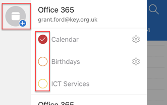 Choose which calendar to view