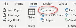 Picture button in the ribbon