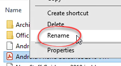 Right click, rename
