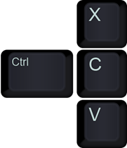 Control, X, C and V keys