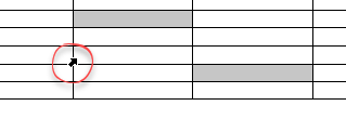 Non-consecutive selected cells