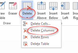 Delete drop down menu in ribbon