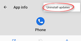 Uninstall updates option