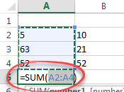 Autosum example