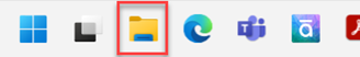 File explorer icon in taskbar in Windows 11