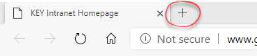 "new tab" button
