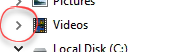 Icon showing folder with subfolders not on display