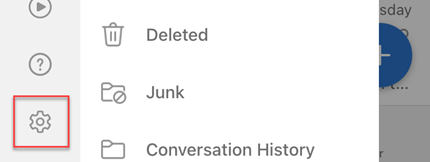 Outlook app settings icon