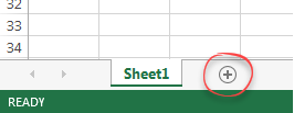 New worksheet tab