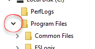 Expanded folders icon example