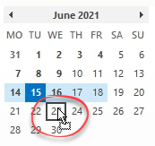 Drag appointment over the calendar to move it