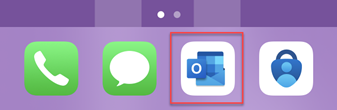 Outlook app icon in iOS