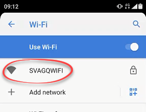 List of available WiFi networks on phone