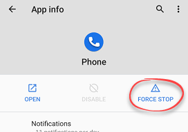 Force stop app icon