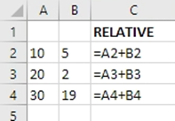 Relative Cell References