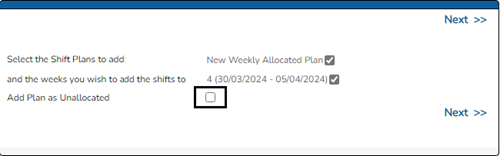 Add Plan as allocated