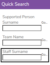 Staff Quick Search