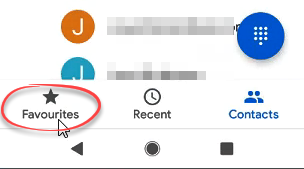 Show favourite contacts in the phone app