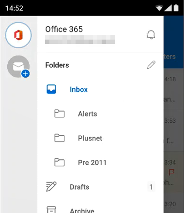 Outlook other folders view