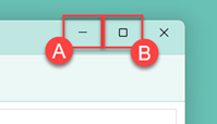 Minimise and maximise button in Windows 11