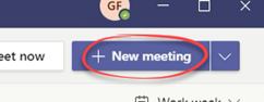 New meeting button