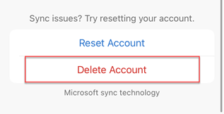 Delete email account in outlook