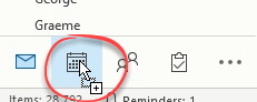 Drag an email to the calendar to create an appointment