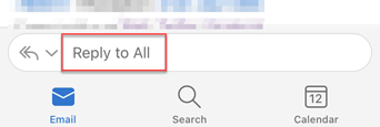 Reply to all option in email in Outlook App