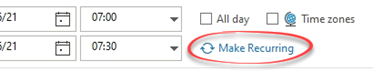 Make recurring option