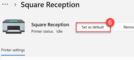 Set default printer in Windows 11