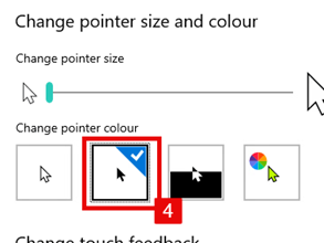 Black mouse cursor selected